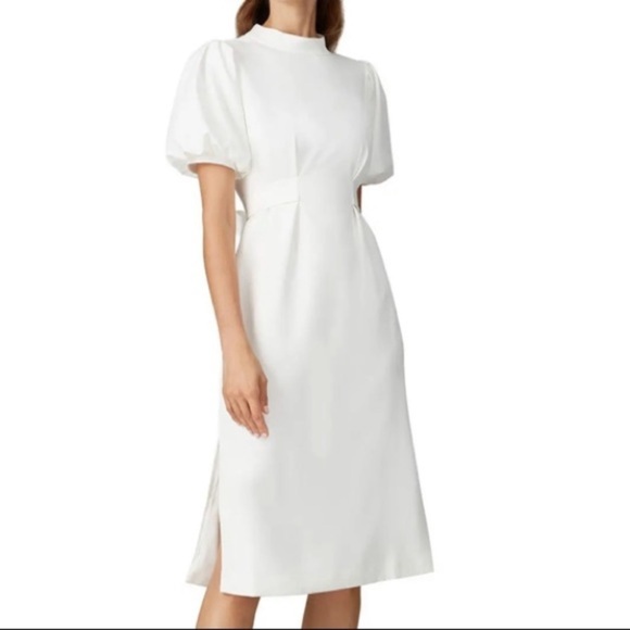 Caara Fritz dress size XLarge dress with belt and poof sleeves - Picture 1 of 12